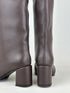 STREET KAHVERENGİ XL Kesimli Kalın Topuklu Çizme