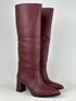 STREET BORDO XL Kesimli Kalın Topuklu Çizme