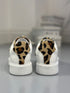 AFRO BEYAZ LEOPAR ORJİNAL DERİ SPOR AYAKKABI