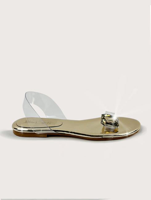 ADIAN BRONZ TAŞLI SANDALET