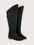 CAJA Süet Diz Üstü Fermuarlı Çizme🖤