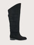 CAJA Süet Diz Üstü Fermuarlı Çizme🖤