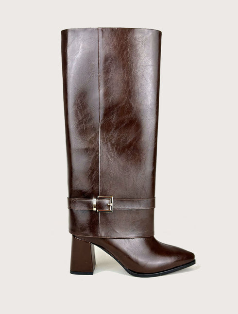 DOSSI KAHVE TAK ÇIKAR BOOTIE ÇİZME