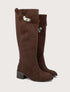 HELEN XL Kesim Kahverengi Süet Binici Çizme