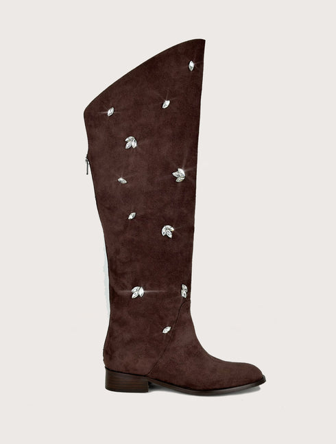 LASSO Kahverengi Süet Binici Çizme