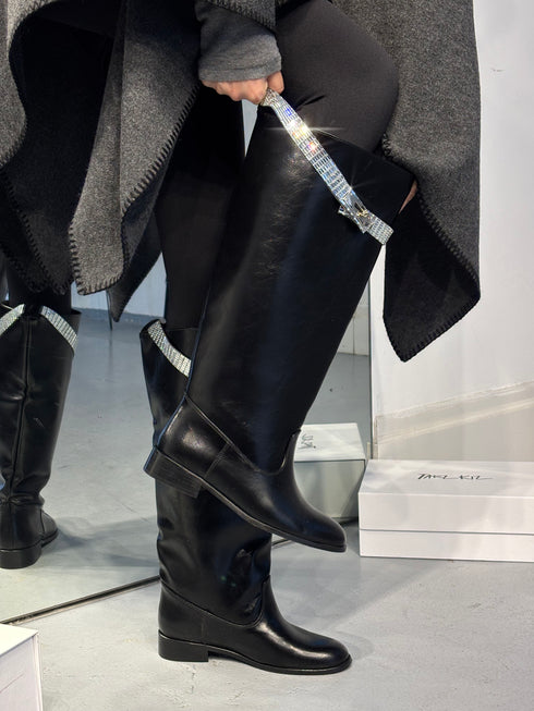 QUEEN GENİŞ BALDIR UYUMLU SİYAH XL ÇİZME