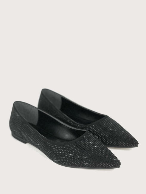 Vone Siyah Taşlı Kadın Babet 🖤