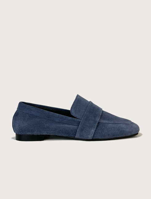 VERA MAVI HAKİKİ SÜET LOAFER