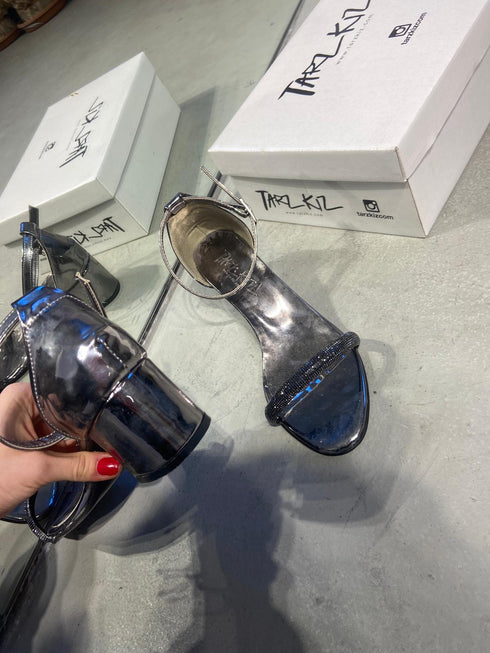 7546 GRİ TAŞLI SANDALET