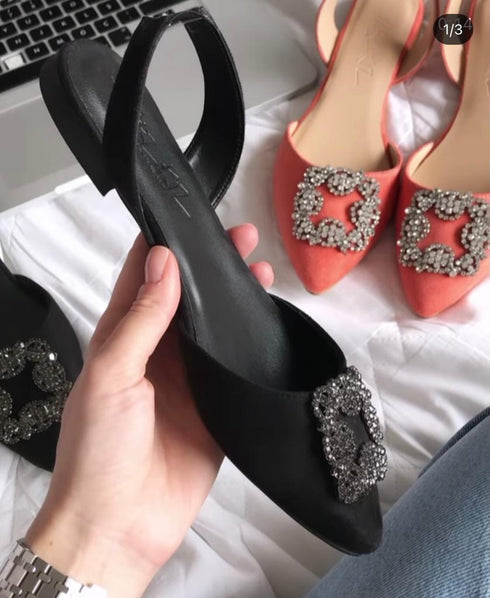 ALLDAY SİYAH BROŞ TAŞLI BABET