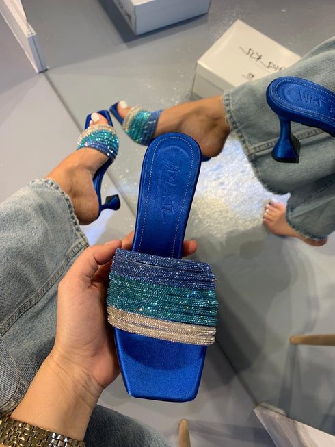 LULU MAVİ SATEN TERLİK