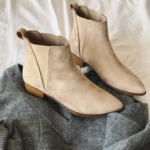 ACNE NUDE SÜET KISA BOT