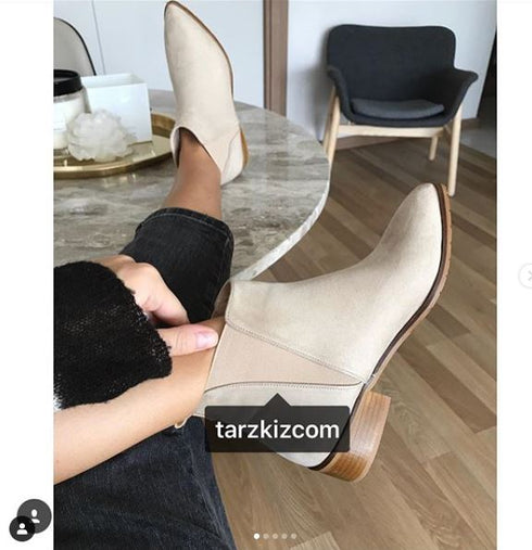 ACNE NUDE SÜET KISA BOT