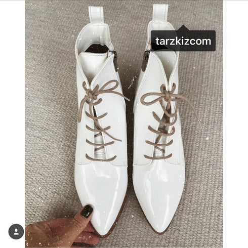 ANCH BEYAZ RUGAN BOOTIE