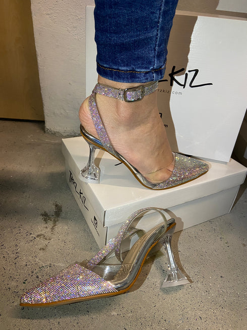 7506 ŞEFFAF TAŞLI STİLETTO
