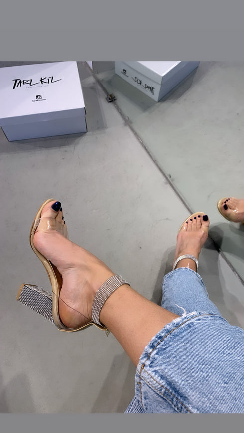 QUEEN TAŞLI SANDALET