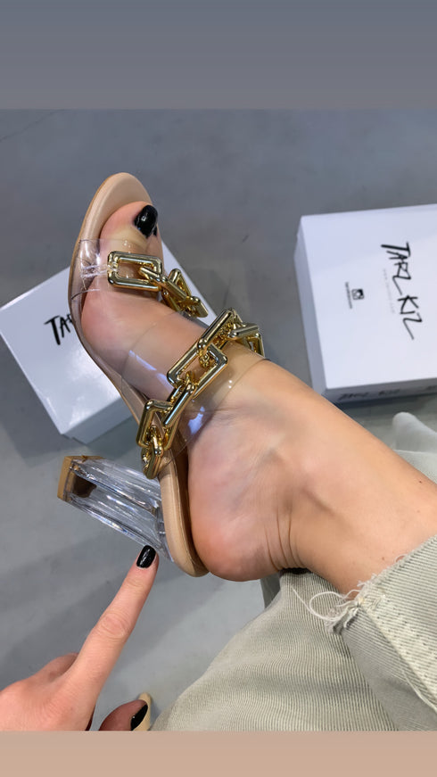 GOLDEN NUDE ŞEFFAF TERLİK