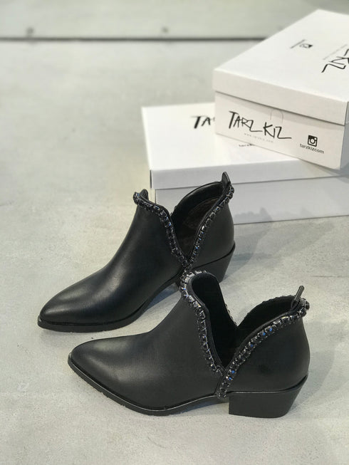 MORE SİYAH TAŞLI BOOTIE