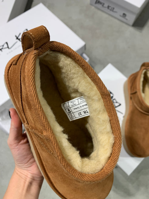 ROW CAMEL HAKİKİ SÜET BOT