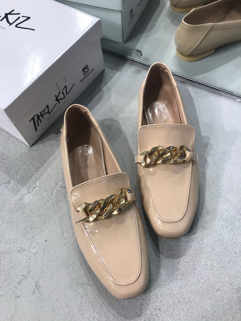 VERSA RUGAN NUDE ZİNCİRLİ LOAFER