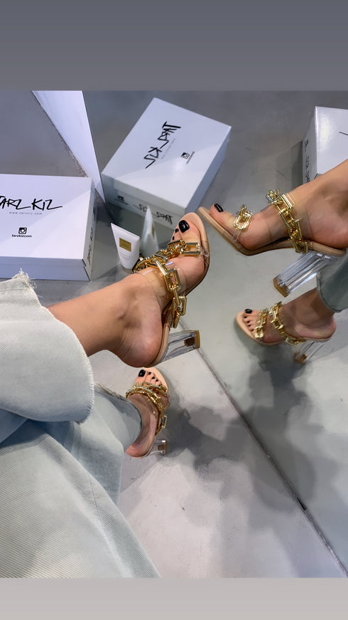 GOLDEN NUDE ŞEFFAF TERLİK