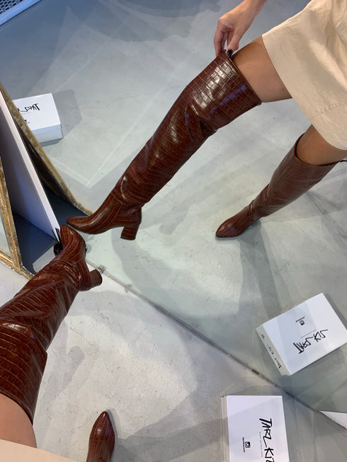 CANDI KAHVE DİZ ÜSTÜ ÇİZME