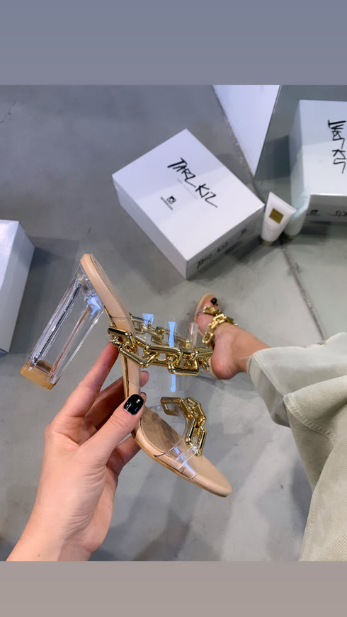 GOLDEN NUDE ŞEFFAF TERLİK