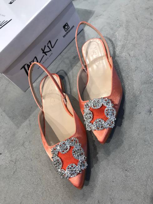 SWEET TURUNCU BROŞ TAŞLI BABET