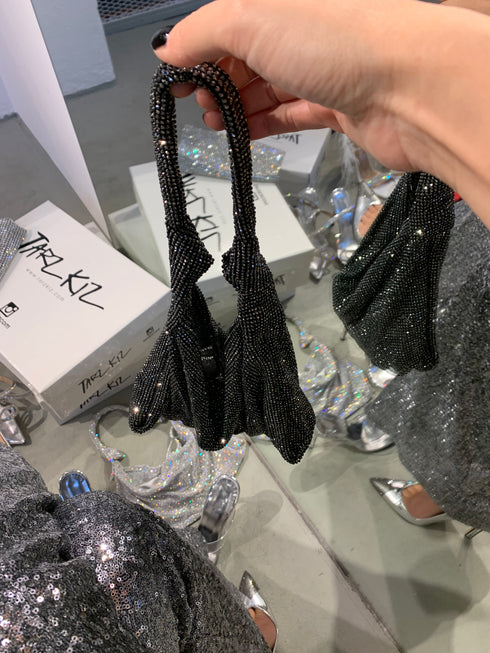 MOONLIGHT SİYAH TAŞLI ÇANTA