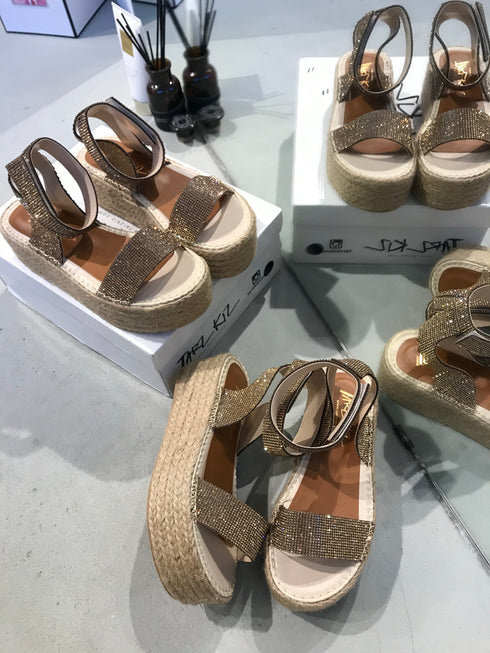 DİAMOND BRONZ HASIR SANDALET