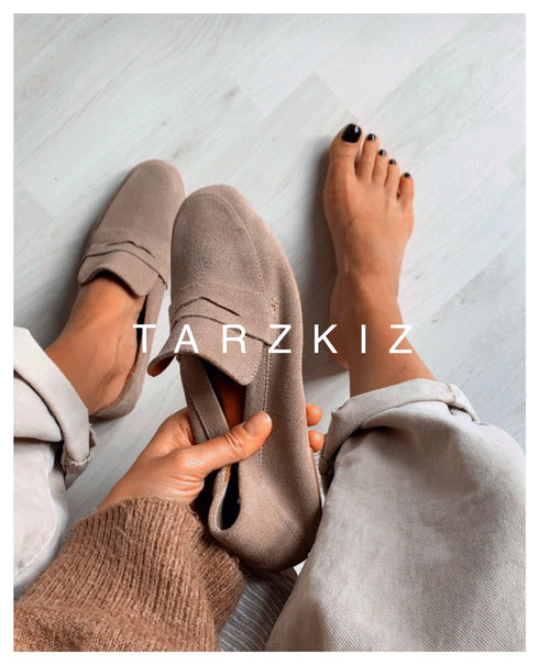 VERA KUM BEJİ HAKİKİ SÜET LOAFER