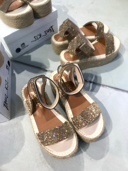 DİAMOND BRONZ HASIR SANDALET