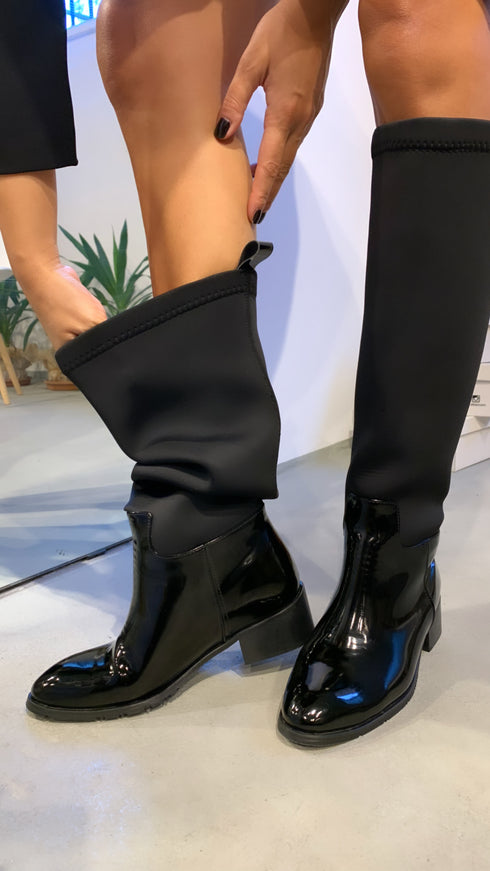 FLEXIBLE SİYAH ÇİZME