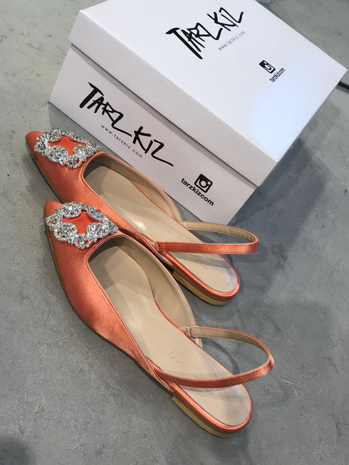 SWEET TURUNCU BROŞ TAŞLI BABET