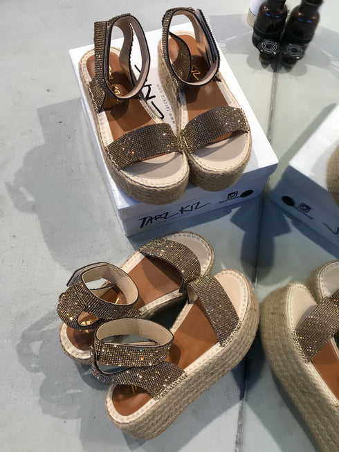 DİAMOND BRONZ HASIR SANDALET