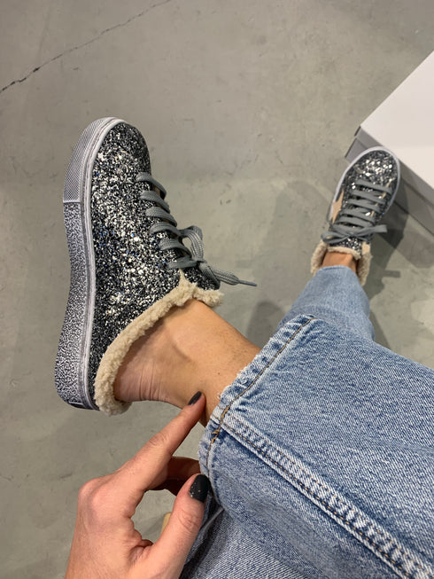 RUMMY GÜMÜŞ KÜRKLÜ SPOR AYAKKABI