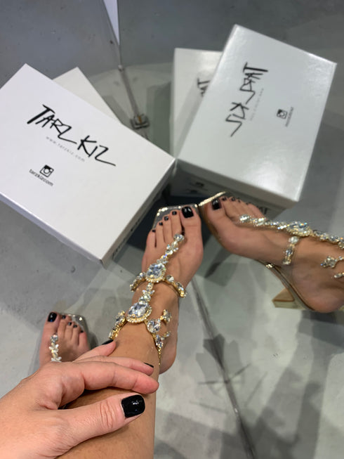 QUARTZ GOLD SANDALET