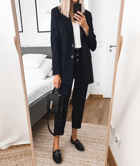 OLIVE SİYAH TOKALI LOAFER