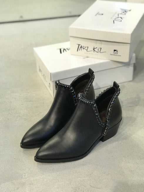MORE SİYAH TAŞLI BOOTIE