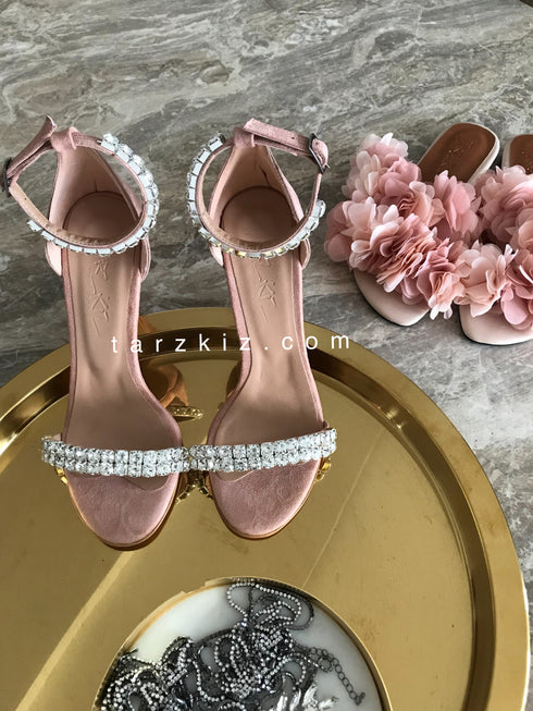 SUIT SÜET SOMON TAŞLI SANDALET