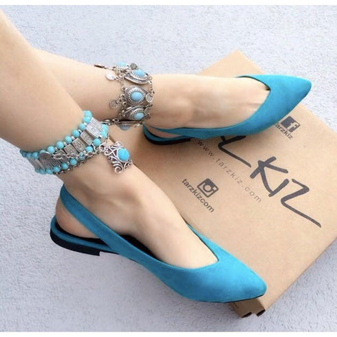 MİRANDA TURKUAZ SÜET BABET