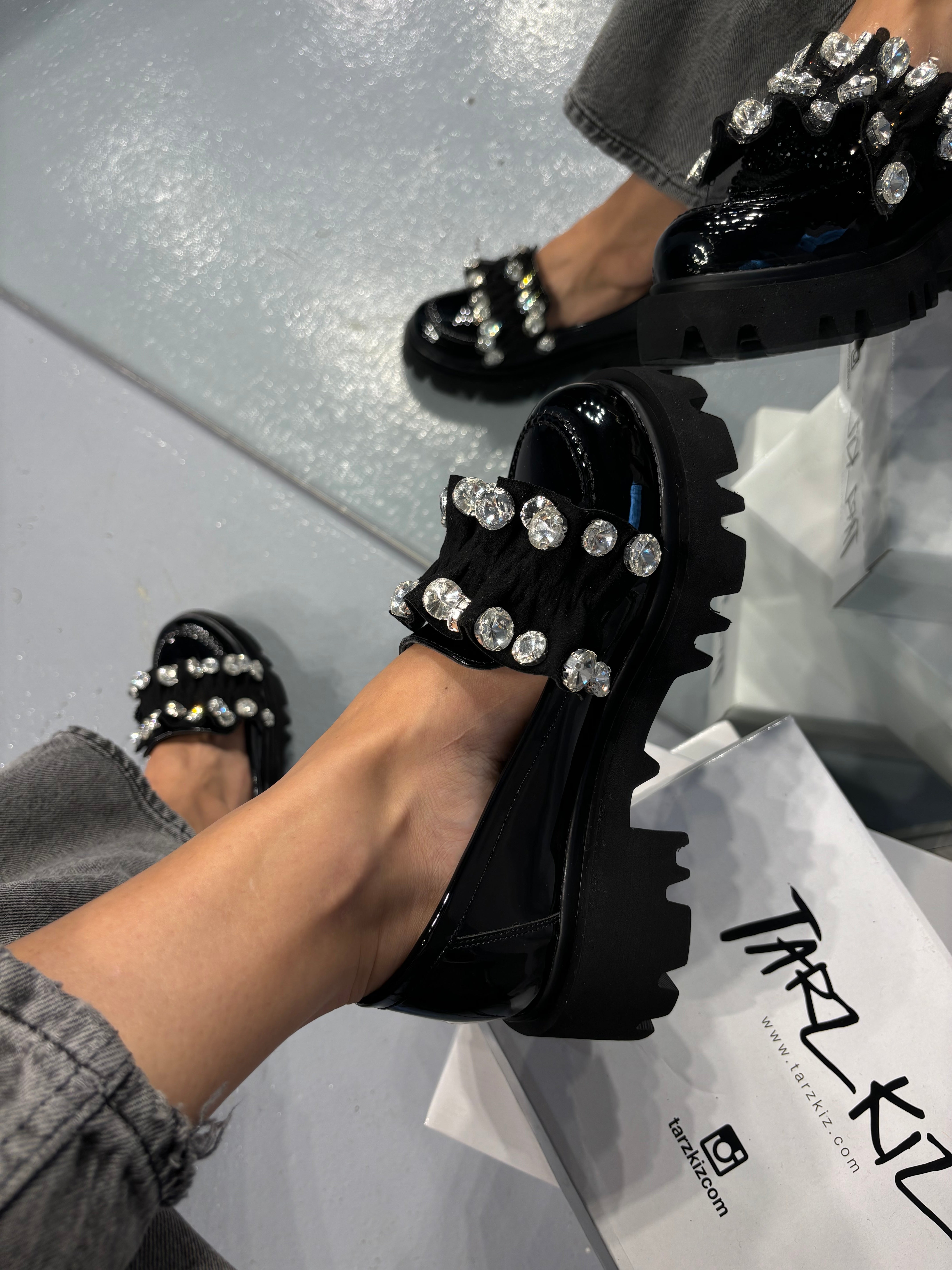 BENNET RUGAN TAŞLI LOAFER 🖤