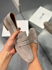 VERA KUM BEJİ HAKİKİ SÜET LOAFER