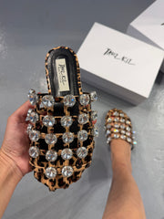 CAPRI LEOPAR TAŞLI DÜZ TERLİK
