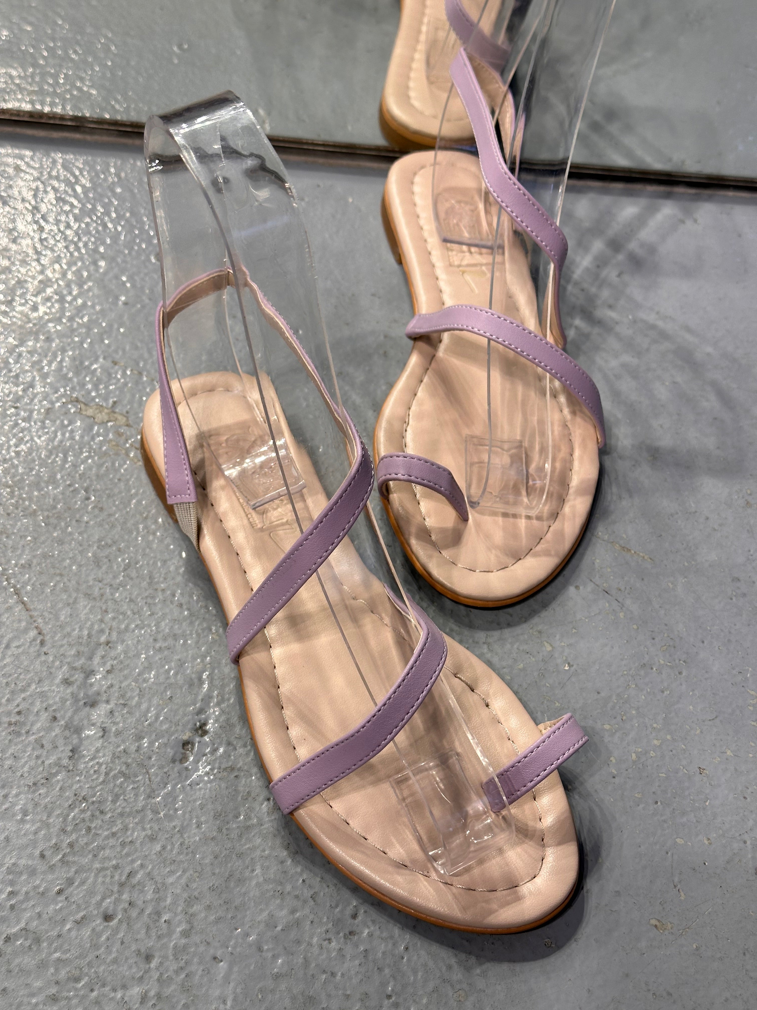 MIDNIGHT LİLA TAŞLI SANDALET