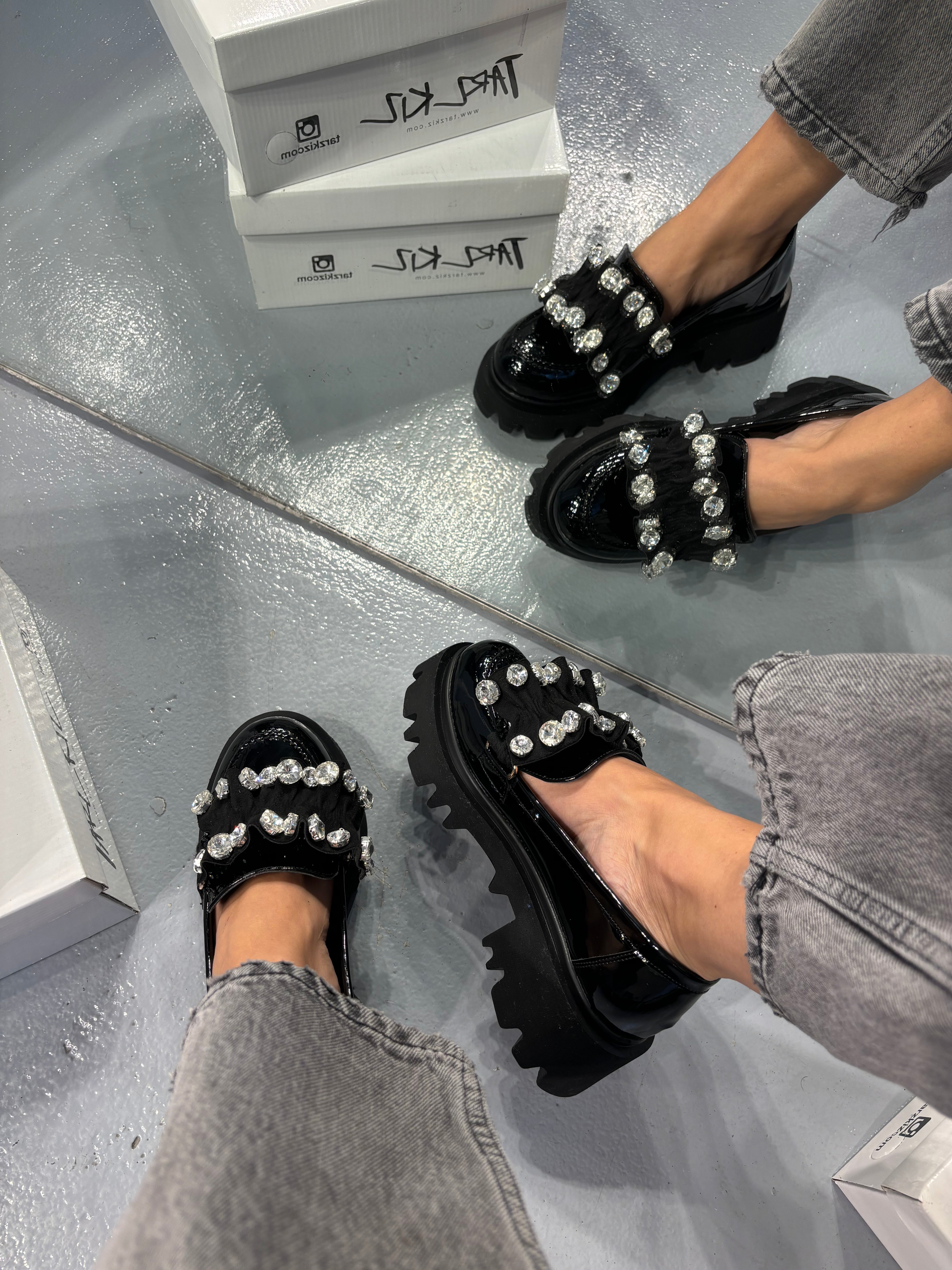 BENNET RUGAN TAŞLI LOAFER 🖤