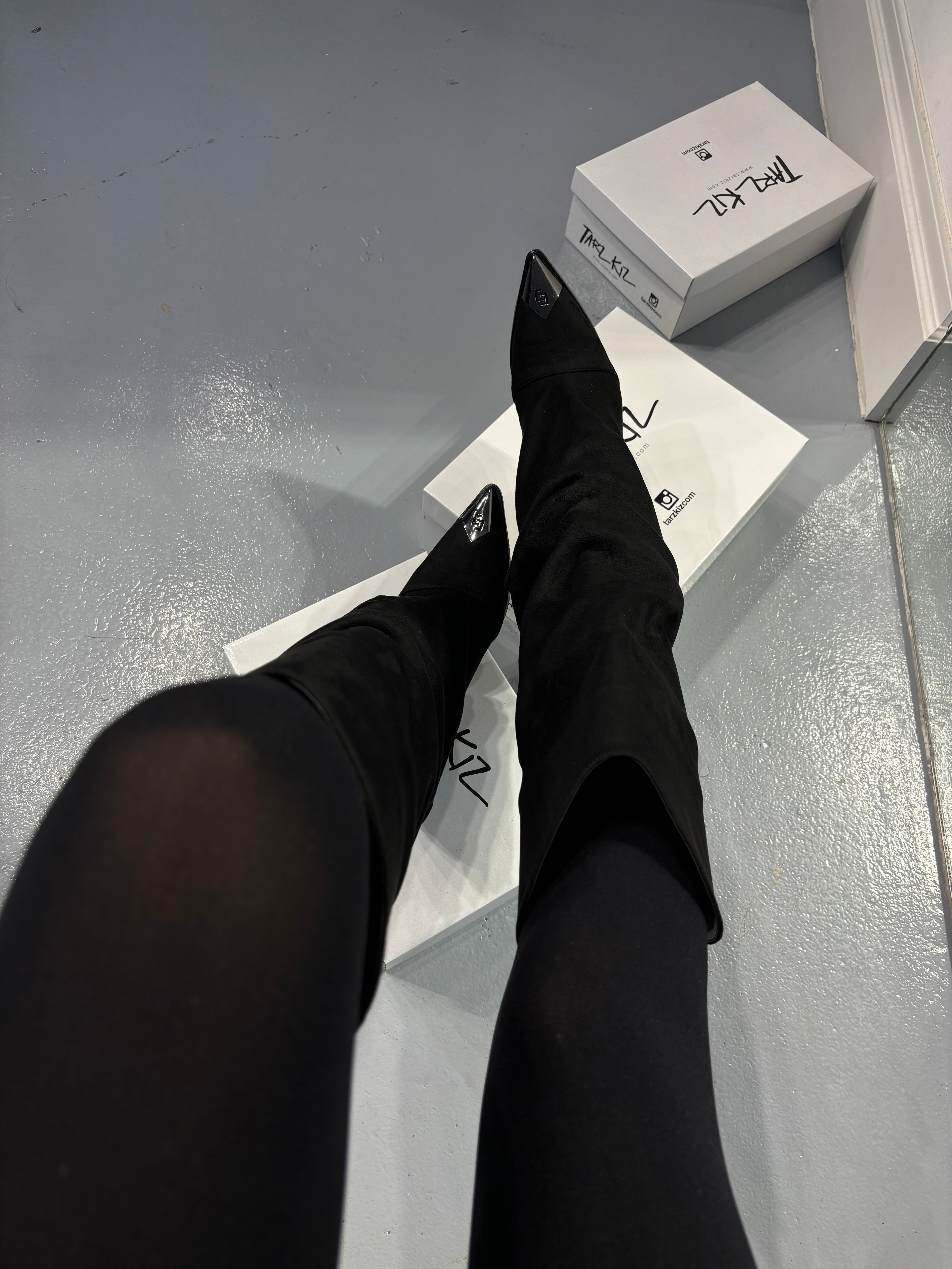 MATRIX SÜET SİYAH XL KALIP ÇİZME 🖤