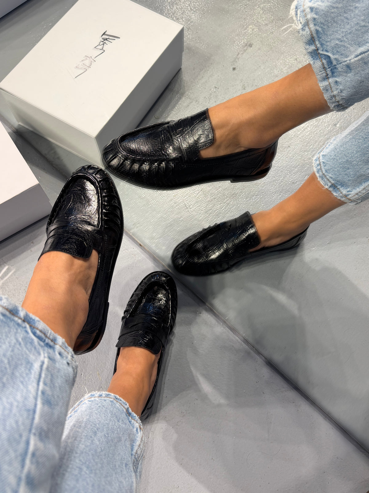 LAUREN SİYAH DERİ LOAFER