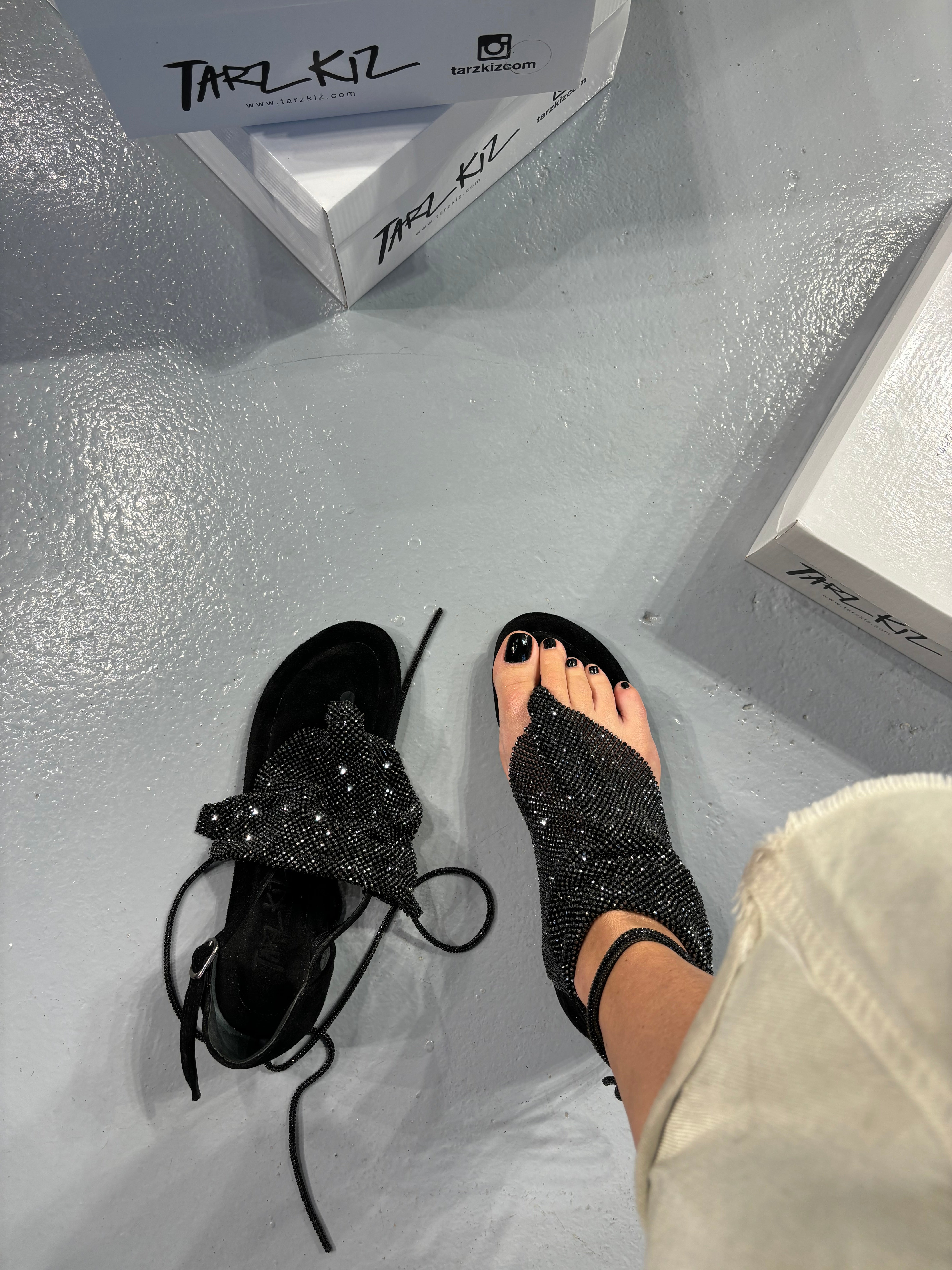 DUBAI DARK SANDALET