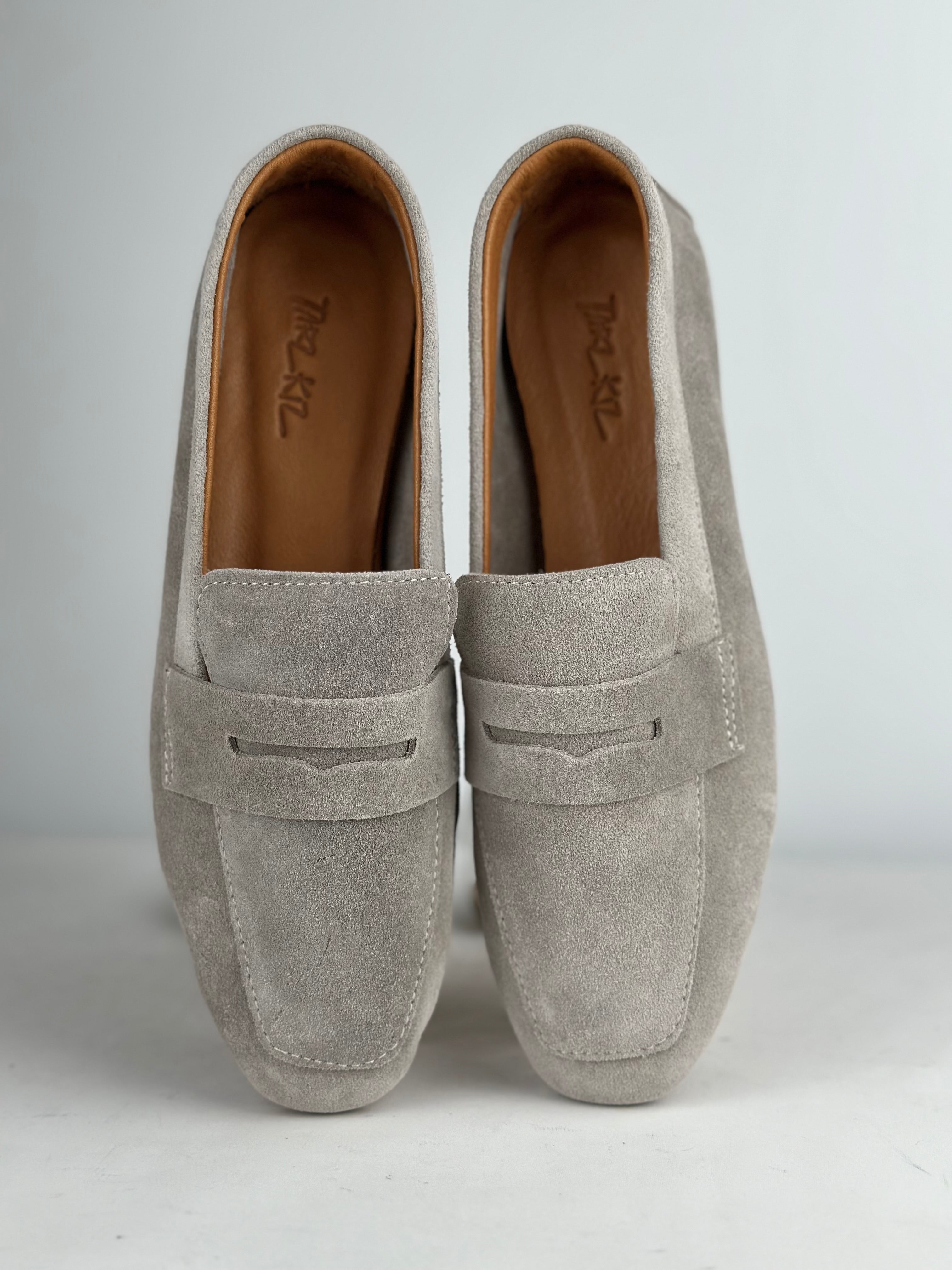 VERA KUM BEJİ HAKİKİ SÜET LOAFER